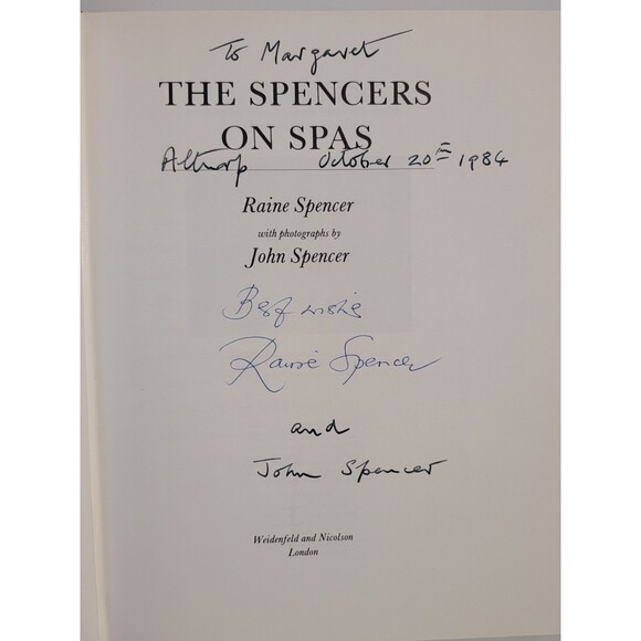 The Spencers on Spas - Raine & John Spencer - 1983 Signed HC - UK Edition - Picture 8 of 11